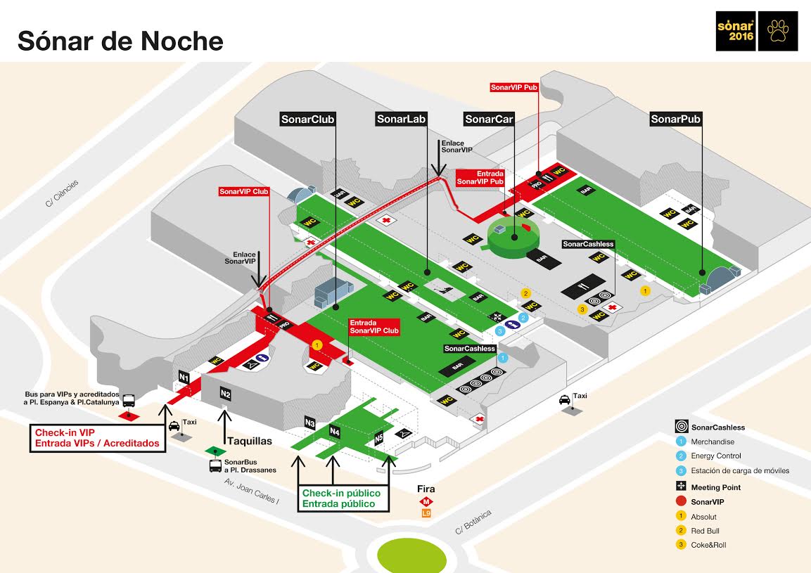 Sónar Festival Map