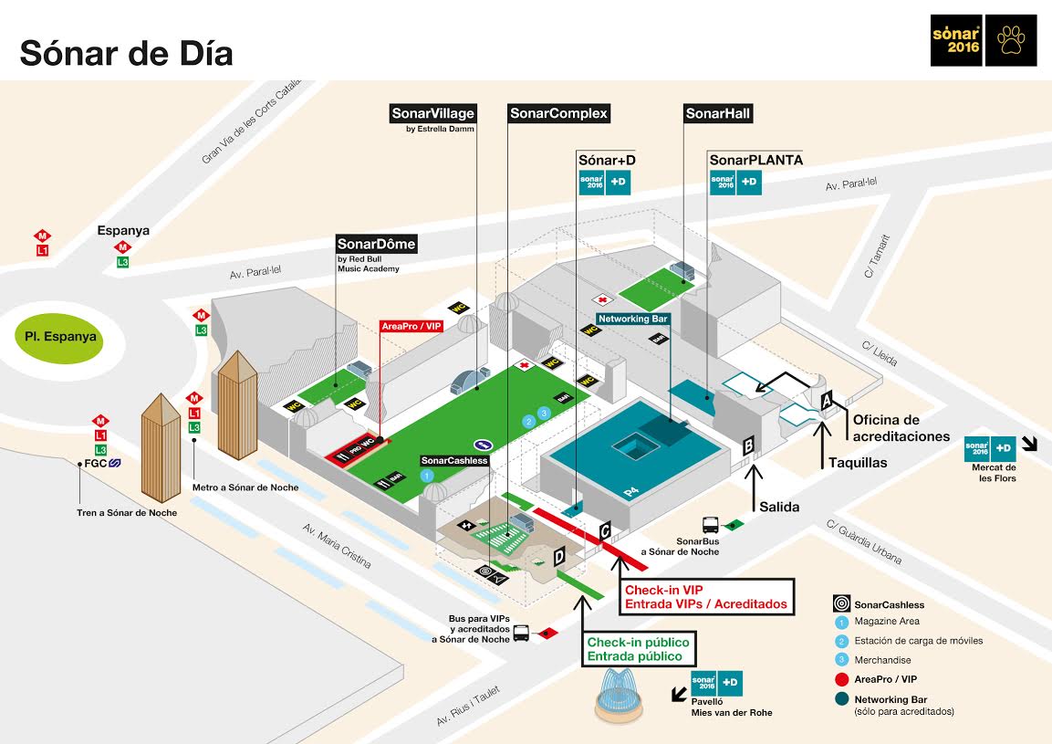 Sónar Festival Map